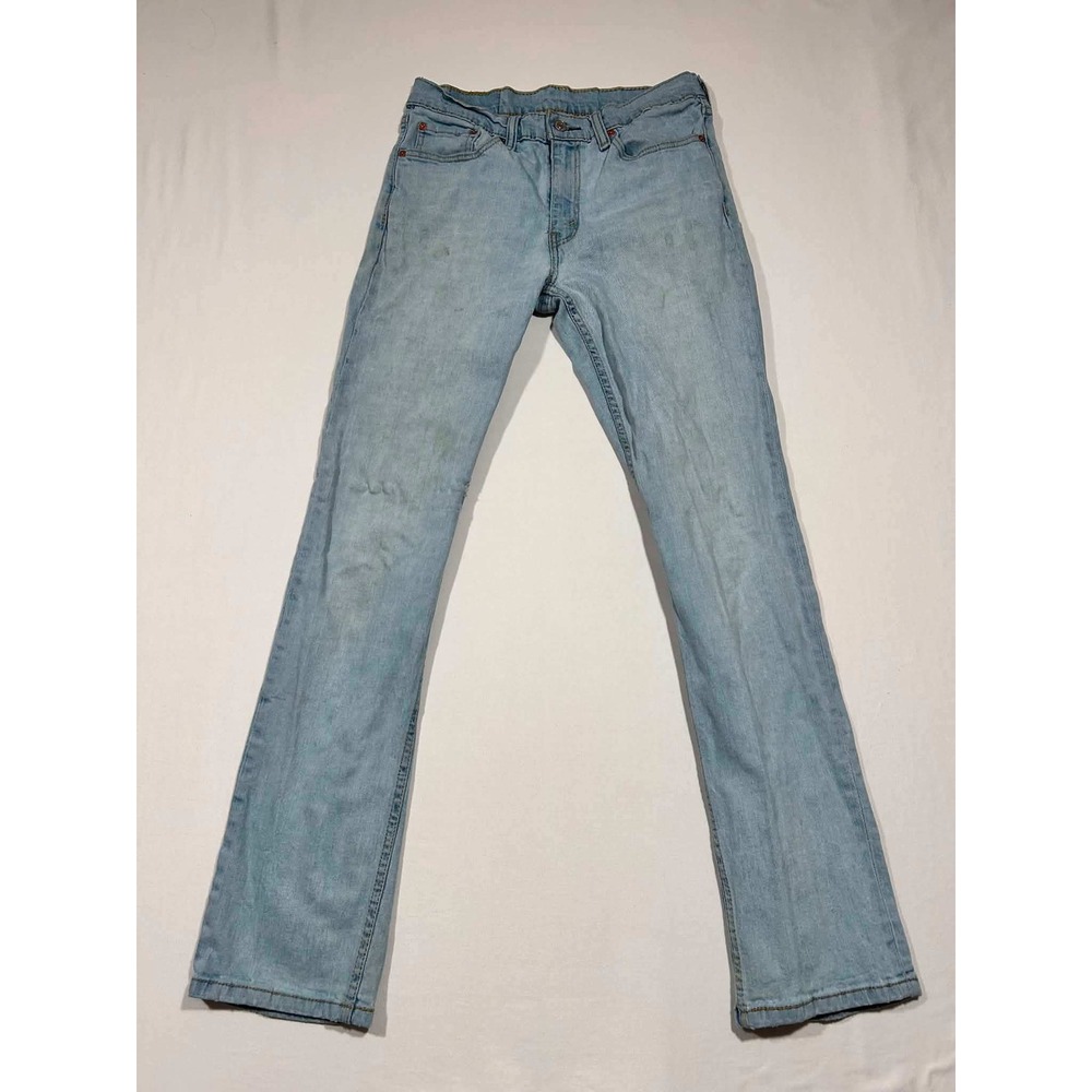 Levis 511 Slim Fit Light Wash Denim Jeans Mens 32x34 Blue